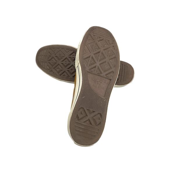 Converse Chuck Taylor All Star Low Brown Leather Black Trim Sneakers Men’s 9 - Picture 11 of 12